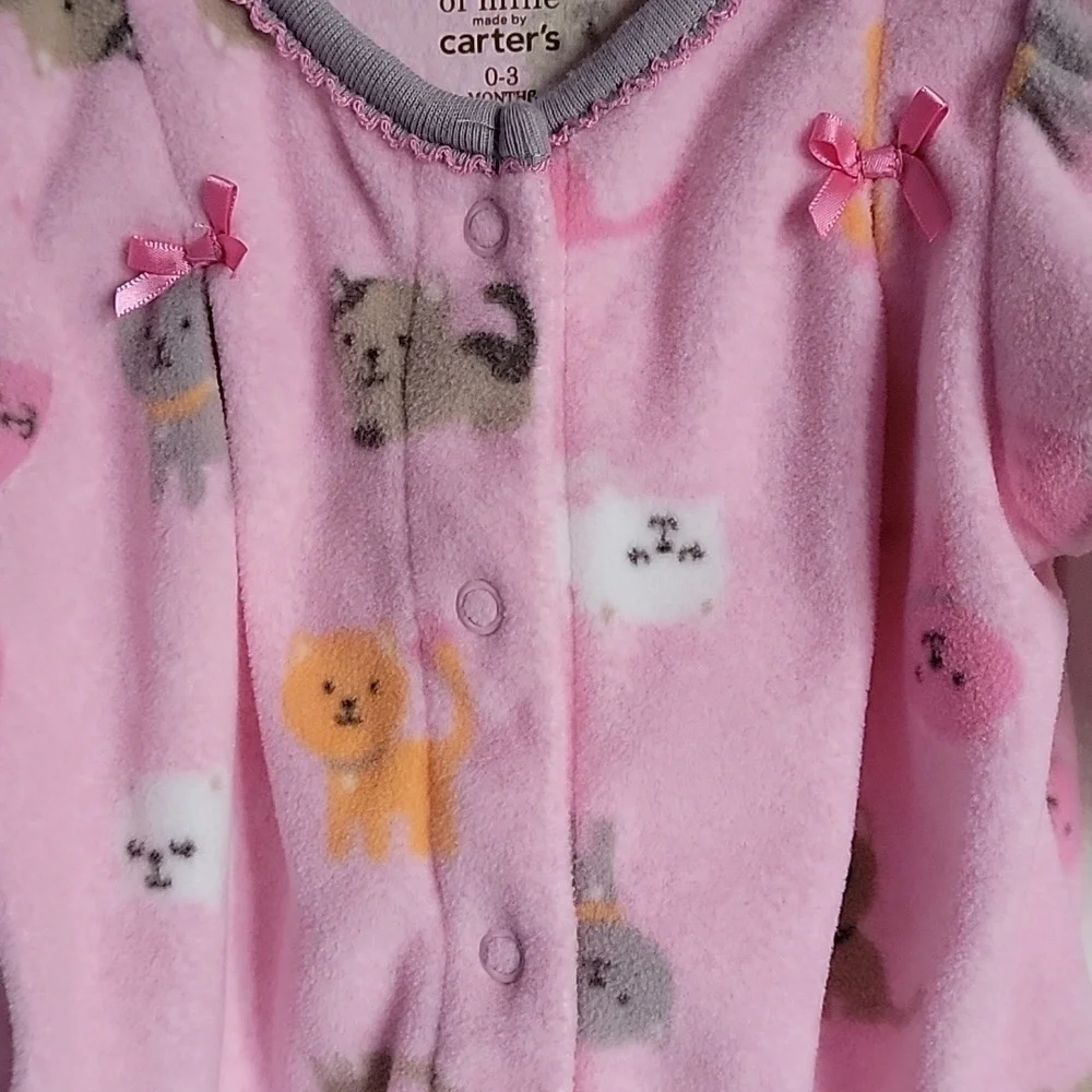 Carter's Child of mine, 0-3 months pink sleeper.